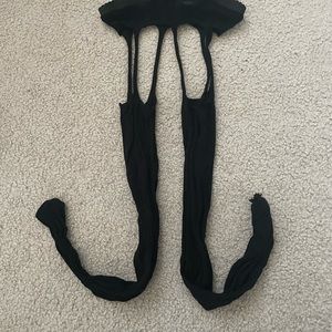 High socks with belt